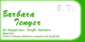 barbara tenyer business card