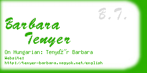 barbara tenyer business card